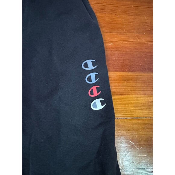 Champion Triple Logo Black Red White Fleece Jogger - Mens Small  Sweat Pants - Picture 3 of 4